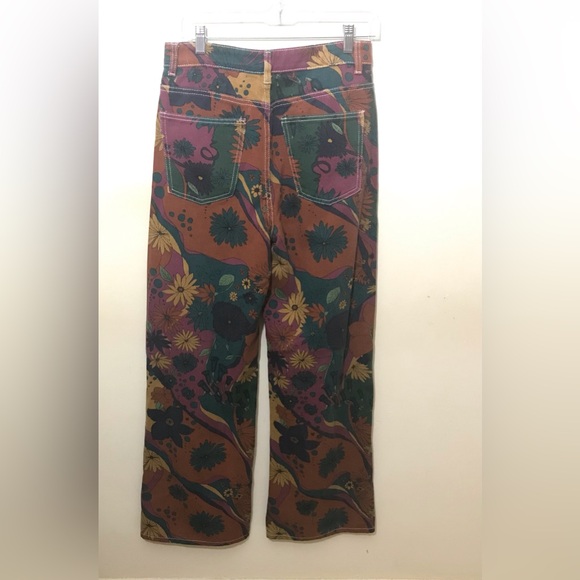 SHEIN Denim - Shein Wide leg M high rise high waisted floral boho jeans